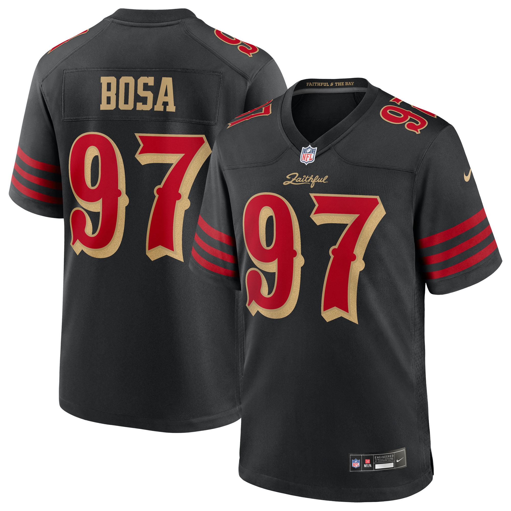 San Francisco 49ers Nike Game Rivalry Trikot - Schwarz - Nick Bosa - Herren Image