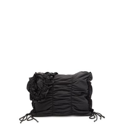 Riched Shell Shoulder Bag - Black - Damson Madder Shoulder Bags