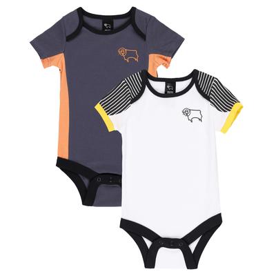 Derby County Zweipack Schlafanzug - Weiß/Grau - Baby Image
