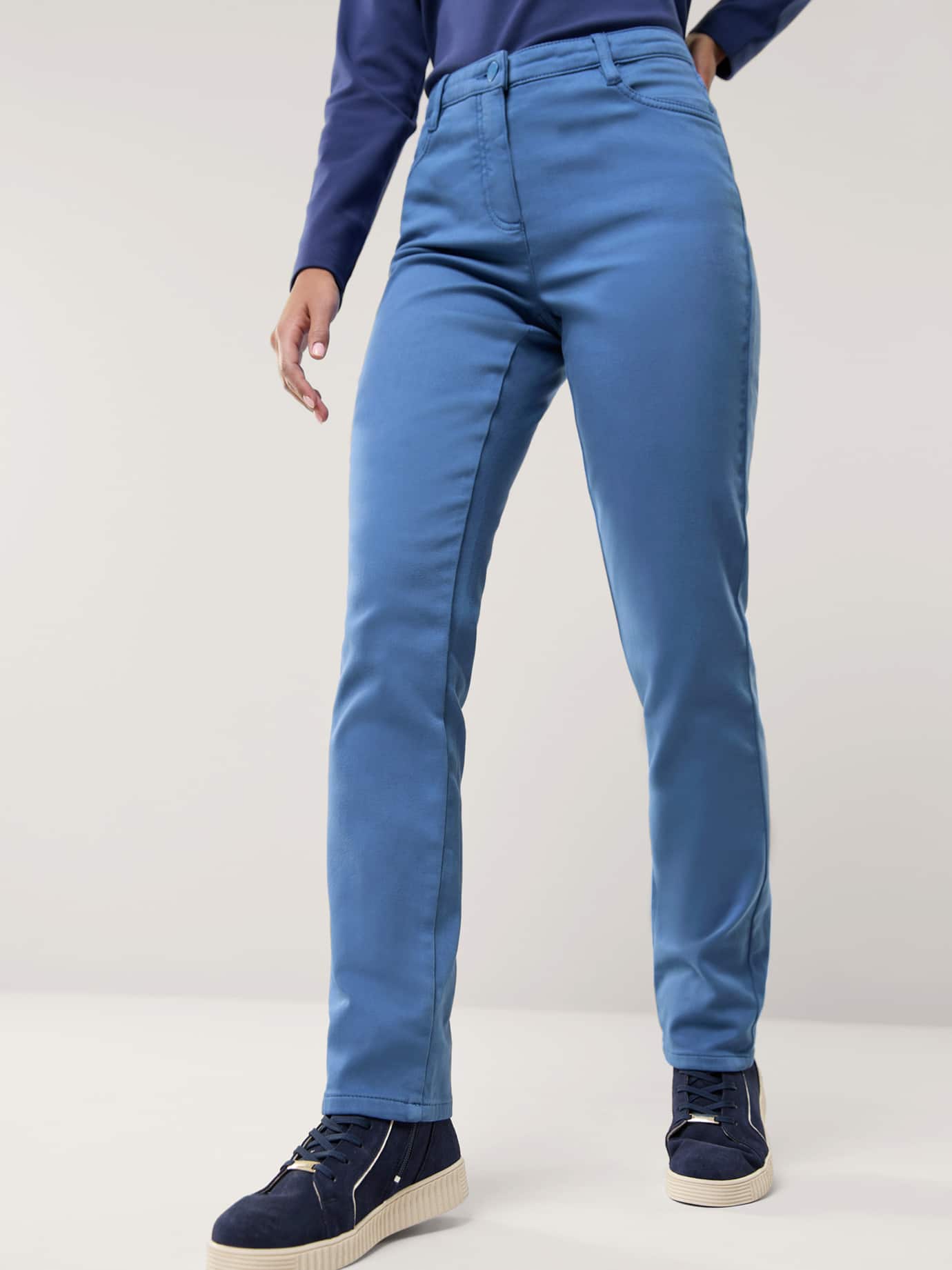 Walbusch Damen Powerstretch-Hose Wintertouch Blau