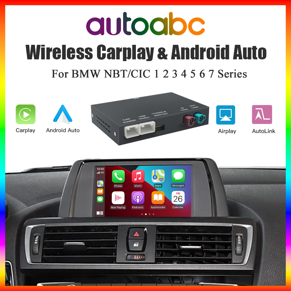 Drahtloses CarPlay für BMW CIC/NBT System1 2 3 4 5 6 7 Serie X3 X4 X5 F30 mit Android Auto Mirror Link AirPlay CarPlay-Funktion Image