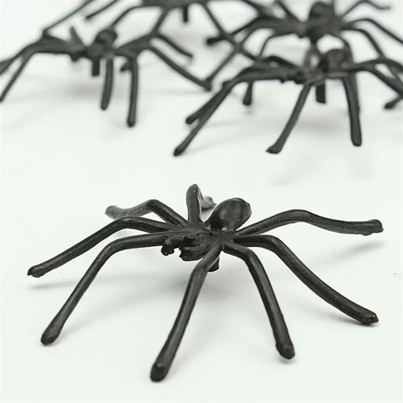 10Pcs Party DIY Dekoration Halloween Leuchtende Gummi Gefälschte Spinne Kunststoff Figur Streich Lustige Spielzeug Home Party Dekoration Geschenk Image