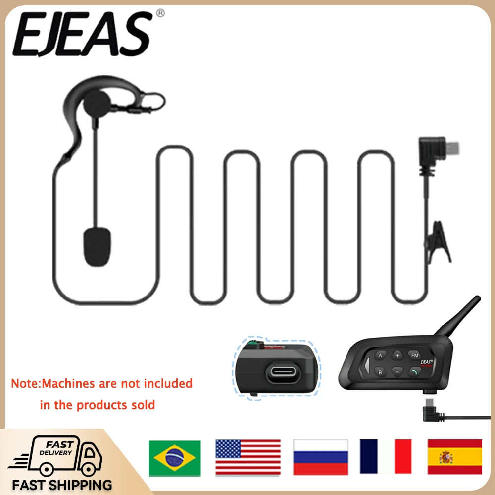 Vollduplex-Schiedsrichter-Kommunikation Headset Typ-C-Schnittstelle für EJEAS V6 Pro+ V4 Plus Schiedsrichter-Intercom-Headset-Zubehör Image