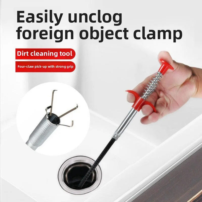 Reinigung Sanitär Vier-klauen Haken Bagger Kanalisation Wc Werkzeug Manuelle Wc Greifen Haar Reinigung Verstopfen Haushalt Rohr Plunger waschbecken