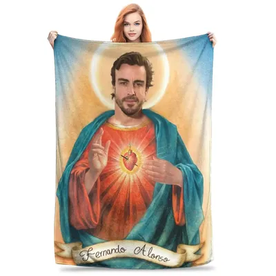 Fernando Alonso Saint Blanket Multiple Sizes Soft and Lightweight Throw Blankets for Sofa Couch and Bed