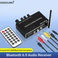 Ricevitore audio Bluetooth 6.0 Adattatore wireless DSP Convertitore DAC coassiale USB U-Disk Play Adattatore wireless per microfono Karaoke da 6,5 mm