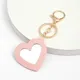 Portachiavi personalizzato color oro giallo con logo personalizzato Portachiavi con specchio per il trucco Portachiavi a forma di cuore Ciondolo Regalo per la festa della mamma