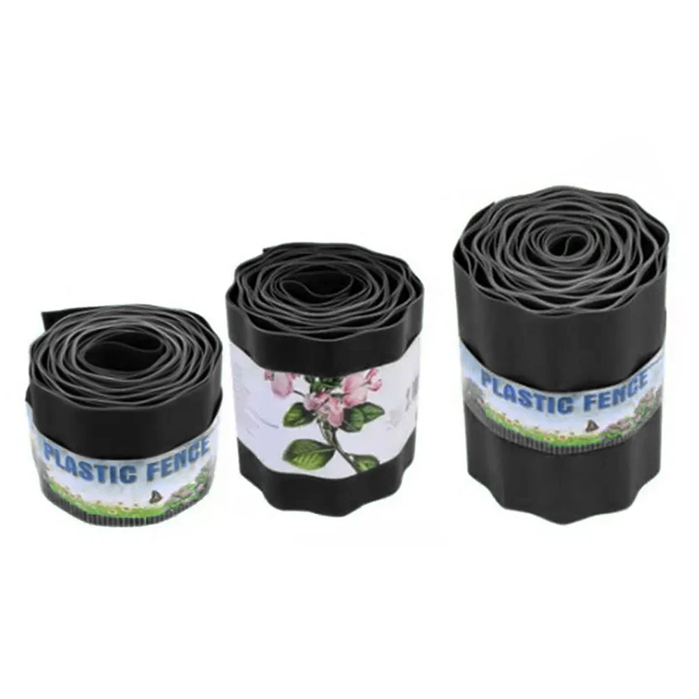1 stücke 9 M Lange Garten Gras Rasen Rand Grenze Zaun Pfad Flexible Rasen Rand Grenze Zaun Schwarz Outdoor landschaft Garten Dekor Image