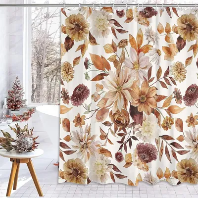 autumn shower curtain farmhouse harvest season bathroom home decoration maple autumn polyester shower curtain
