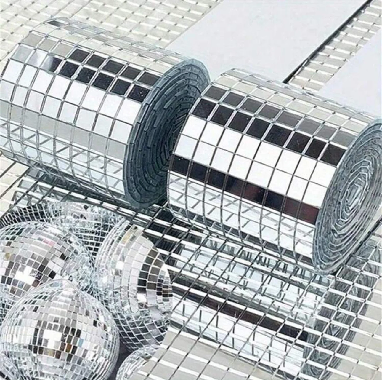 1pc Grid Selbstklebende Quadratische Glas Mosaik Fliesen Splitter Spiegel Mosaik Blatt für DIY Handgemachte Handwerk Wand Aufkleber