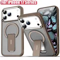 Custodia per telefono di lusso per Magsafe per iPhone 17 Pro Max Air Custodie con supporto pieghevole per ricarica wireless magnetica