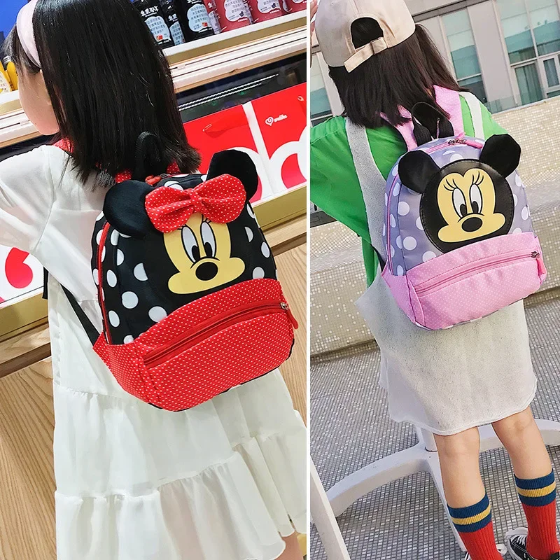 Disney 2025 nouveau Mickey Minnie sac d'école maternelle mignon bébé sac d'école pour enfants 2-3-6 ans dessin animé filles sac à dos