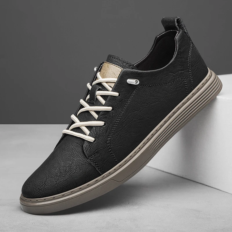 Italienische Freizeitschuhe aus echtem Leder, Herren-Oxford-Schuhe zum Schnüren, Outdoor-Joggingschuhe, Büro-Herren-Kleiderschuhe, große Größe 37–46