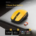 Mouse wireless USB Bluetooth 5.1 e 2.4G Mouse wireless dual mode silenzioso regolabile 2400 DPI per iPad per computer portatile tablet