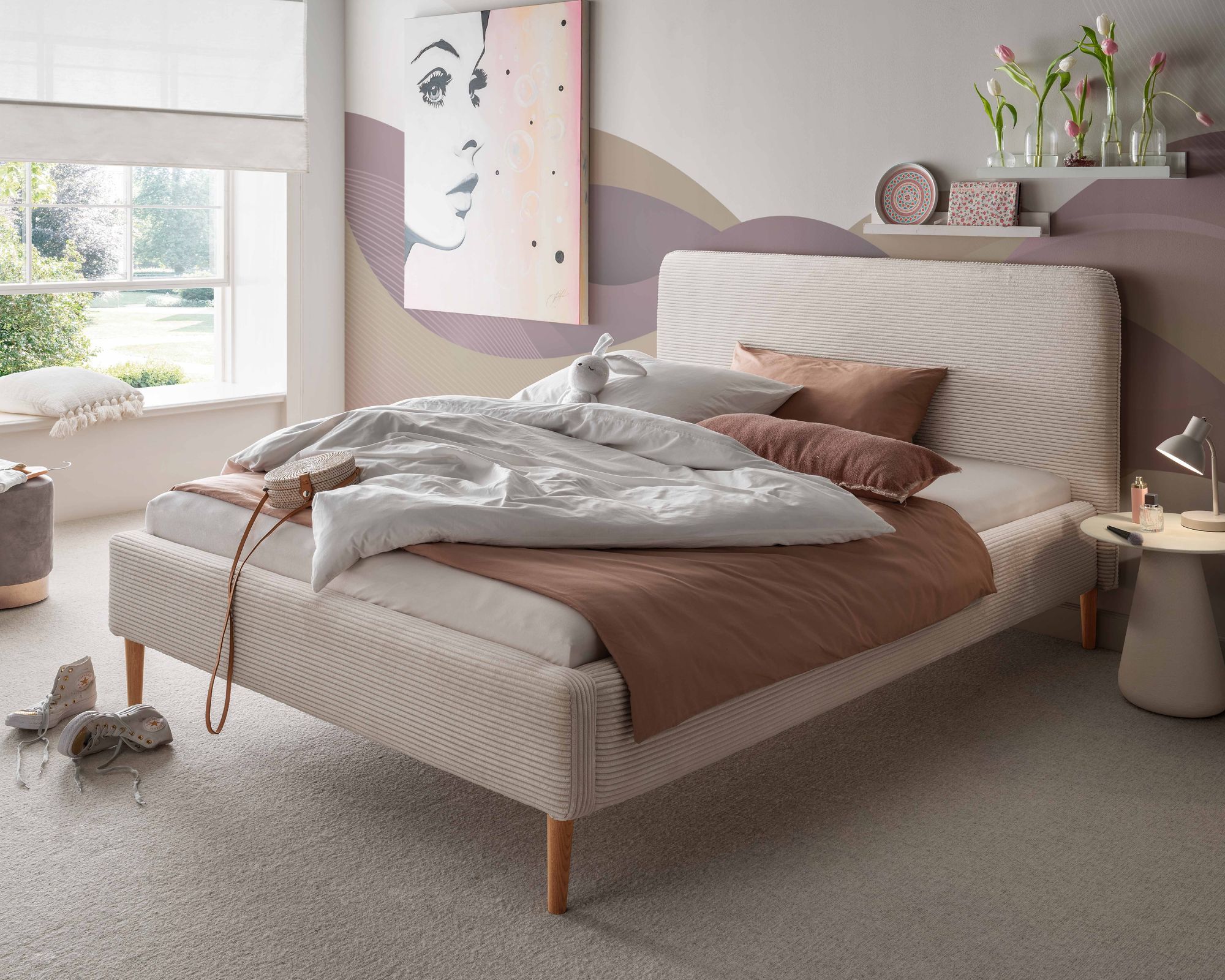 INFANSKIDS »Juna« Polsterbett 140x220 cm / Lincoln 03 Creme Image
