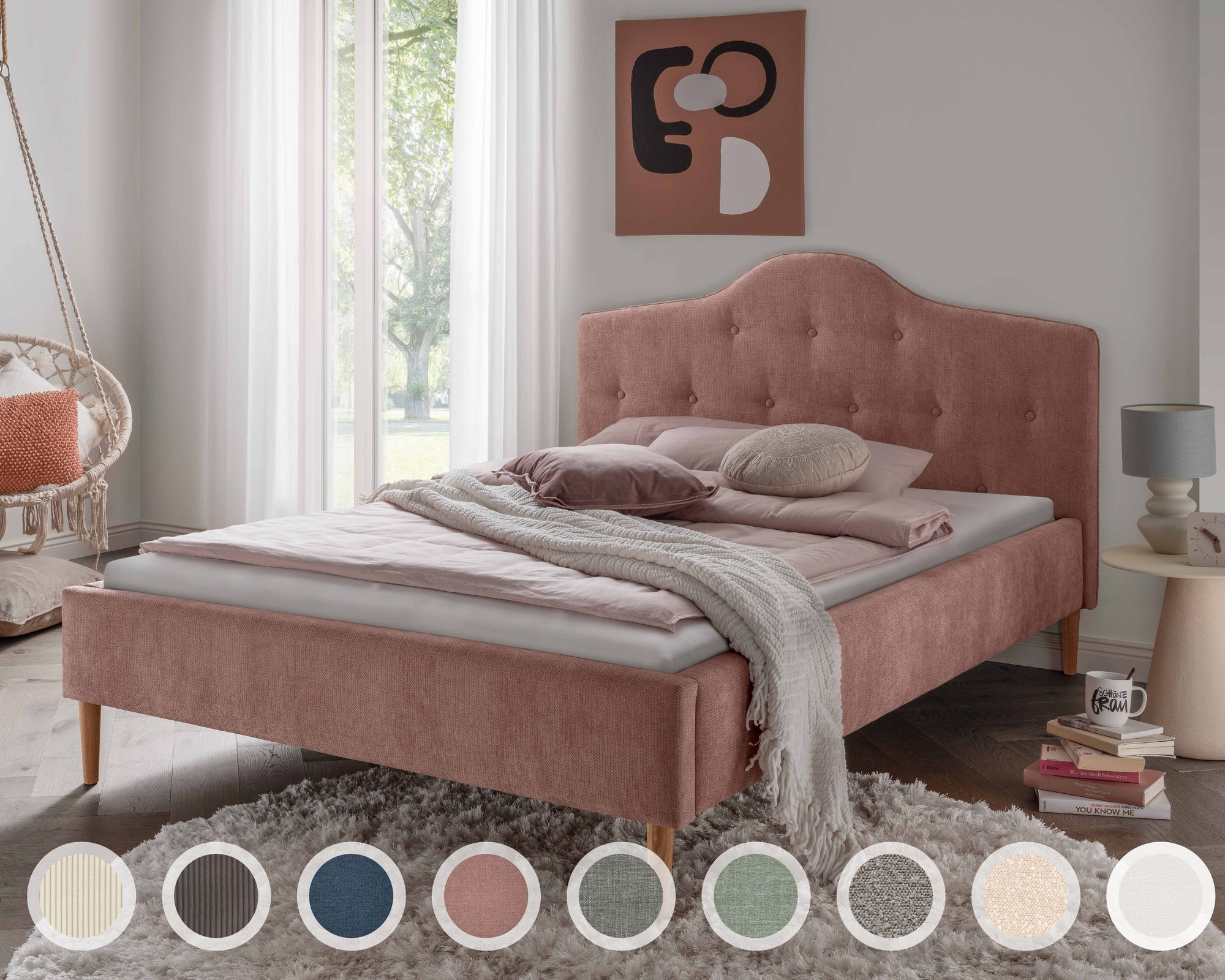 INFANSKIDS »Lisa« Polsterbett 140x210 cm / Lincoln 86 Hellgrau Image