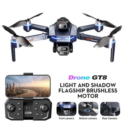 NEW Original GT8 4K WIFI GPS Drone Professional Aerial Photography RC Quadcopter with HD Dual Camera Brushless Motor UAV Toy