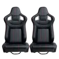 Sedia da gioco VR con simulatore in pelle PVC regolabile - Nuovo seggiolino auto universale in stile RERACO | Sedile da corsa modificato