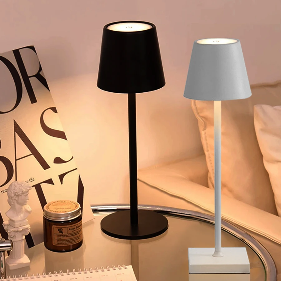 LED Schreibtischlampe USB wiederaufladbare Tischlampe Bar Restaurant Ambiente Wireless Touch Lampen 3 Stufen dimmbare wasserdichte LED-Leuchten