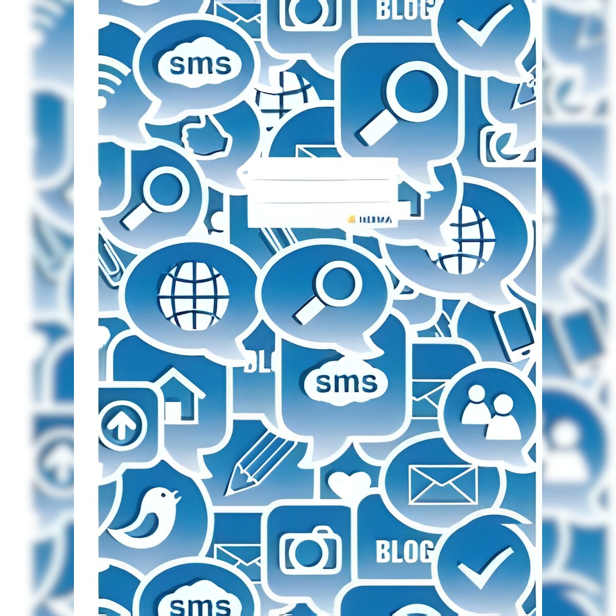 HERMA Heftschoner ´Social Icons´, DIN A4, aus PP, blau Image
