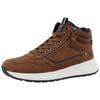 Winterboots MUSTANG SHOES "Luciano", Herren, Gr. 44, braun (nussbraun), Lederimitat, Textil, modisch, Schuhe, High Top Sneaker, Schnürboots mit Warmfutter