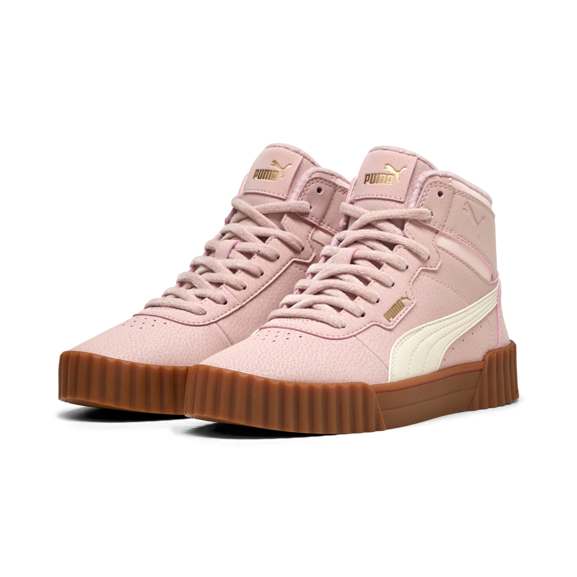 Sneaker PUMA "CARINA 3.0 MID WTR", Damen, Gr. 39, beige (mauve mist, frosted ivory), Synthetik, unifarben, Schuhe Sneaker