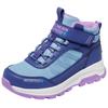 Klettstiefel SKECHERS "STORM BLAZER", Kinder, Gr. 27, blau (navy, lila), Lederimitat, Synthetik, casual, Schuhe, Winterboots, wasserabweisend, Größenschablone zum Download