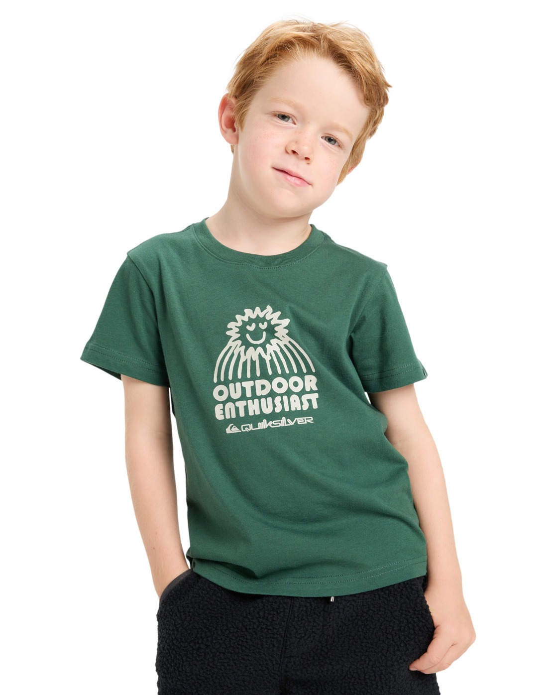 T-Shirt QUIKSILVER "Ev Spot On", Kinder, Gr. 3(91-100cm), trekking grün, 100% Baumwolle, Shirts Image