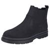 Chelseaboots RIEKER, Herren, Gr. 44, schwarz, Nubukleder, unifarben, klassisch, Schuhe, Stiefelette, Klassik-Boots mit Soft-Einlage