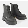 Schnürboots BUFFALO "Aspen Lace Up Warm", Damen, Gr. 42, schwarz, Nubuklederimitat, modisch, Schuhe, Plateauboots, Bikerboots mit Schnürung und Reißverschluss