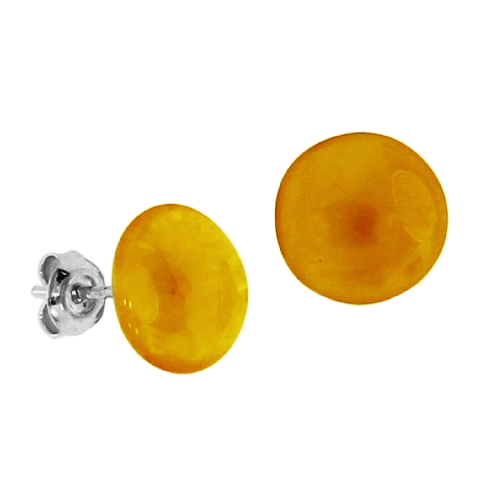 Paar Ohrstecker OSTSEE-SCHMUCK "Ostsee-Schmuck Ohrstecker Klassisch Ohrstecker Klassisch", weiß, Ohrringe, Damen, 11 x 11mm, Silber 925 (Sterlingsilber) Image