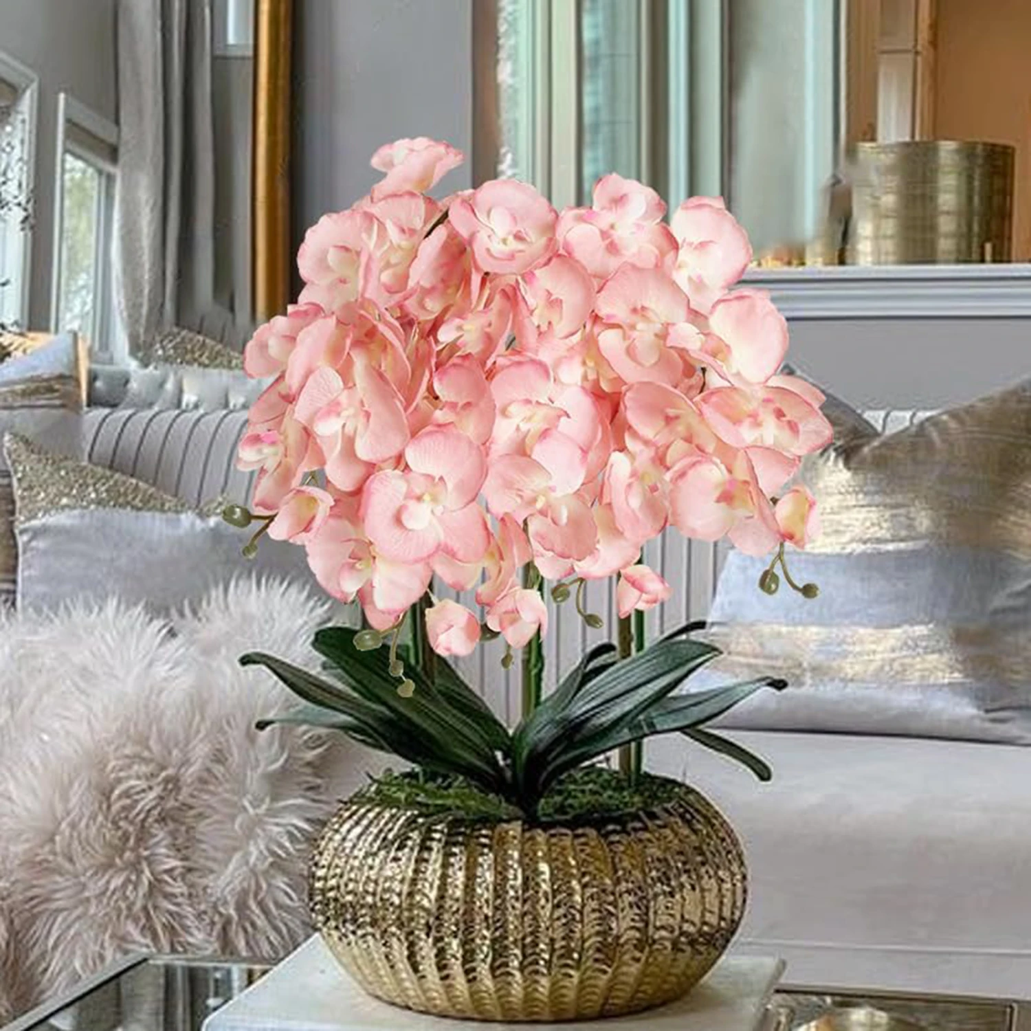 1/3pcs 3D Artificial Flowers branch silk Butterfly Orchid Home Vase Table Decor Wedding Outdoor Garden Bride Bouquet Wreath Gift