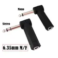 2 pz Gomito Mono 6.35 MaschioToFemmina Testa di Estensione Adattatore Audio Doppio Canale 6.5 Maschio A Femmina Spina di Estensione