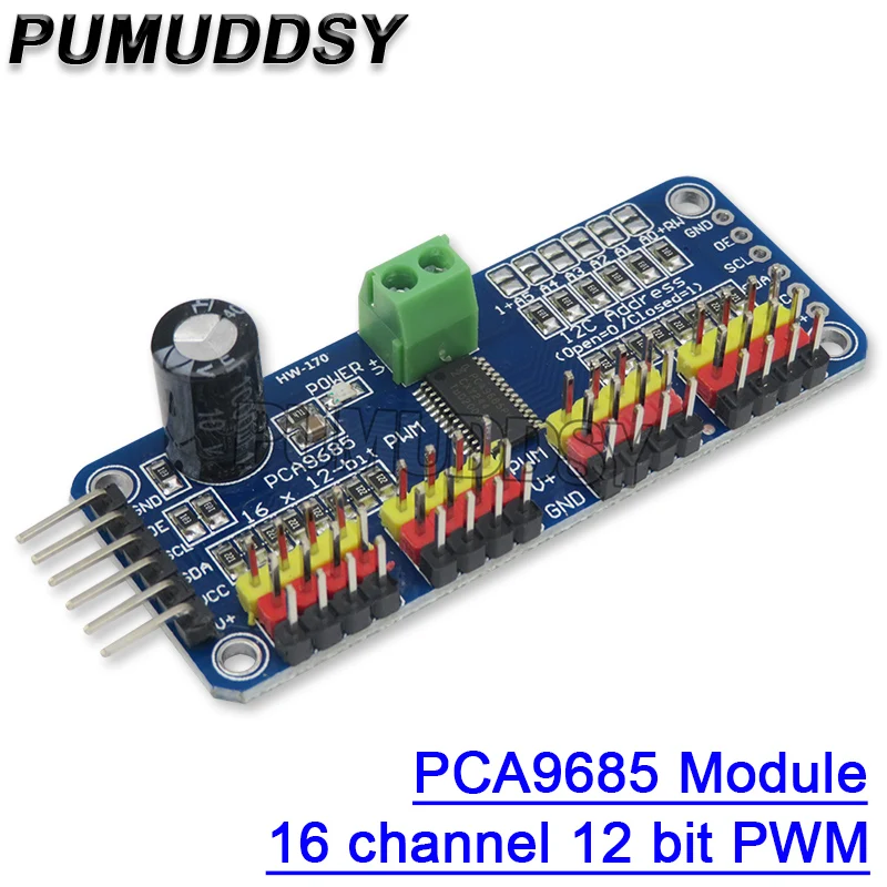 PCA9685 16-Kanal 12-Bit-PWM/Servo-Treiber-I2C-Schnittstellenmodul Raspberry Pi Shield Modul Servo Shield Image