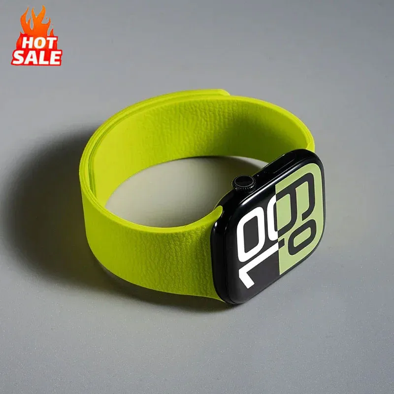 Silikonarmband-Magnetarmband für Apple Watch Ultra 2 49 mm 44 mm 45 mm 46 mm 42 mm 40 mm iWatch Serie 10 8 7 6 5 9 SE Image