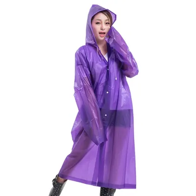 Transparent Stylish Raincoat Multiple Colors Available Lightweight Waterproof Jacket Adjustable Hood Fashion Rain Gear