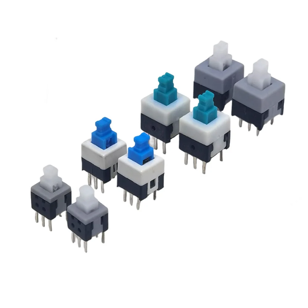 10 TEILE/LOS 5,8x5,8 7x7 8x8 8,5x8,5mm Selbst Locking/Unlock Push Tactile Power Micro Schalter 6 Pin Taste Schalter Image