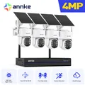 Annke 4MP Wireless PT Telecamera solare 16CH NVR 2.4G e 5.8G Telecamera di sicurezza dual-band Batteria solare incorporata Telecamera di sicurezza Wifi