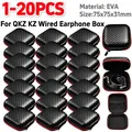 1-20PCS Custodia per auricolari Borsa da trasporto portatile per KZ QKZ Custodia per cuffie Custodia per cuffie Scatola di immagazzinaggio Borsa per cavo dati EVA ﻿