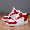Unisex Rote High Top Casual Sneakers Herren Trainer Bequeme leichte Herren Skateboard Schuhe Outdoor rutschfeste Damen Sportschuhe