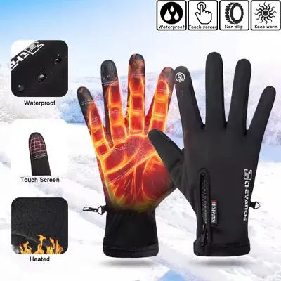 Winter Gloves Waterproof Thermal Touch Screen Thermal Windproof Warm Gloves Cold Weather Running Sports Hiking Ski Gloves