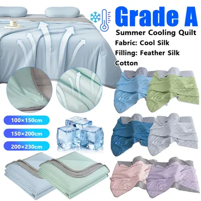 2025 Grade A Cooling Blanket For Bed Soft Breathable King Size Summer Quilt Queen Air Condition Comforter Lightweight Cool Duvet