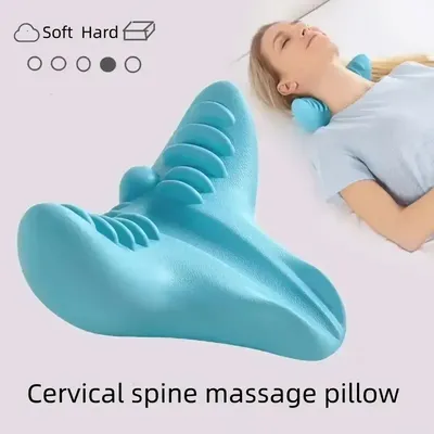 2025 massageador Neck Shoulder Relaxer Cervical Traction Device Acupressure Back Support Massage Pillow Neck Stretcher Massager