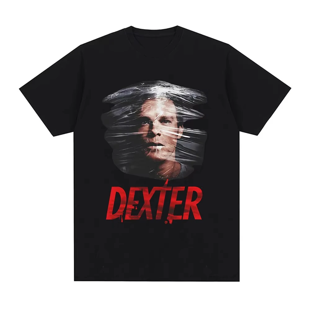 Tv Serie Dexter Morgan Gesicht Vintage Grafik T-shirts Männer Frauen Kleidung Baumwolle Kurzarm T Shirts Gothic Übergroßen T-shirt