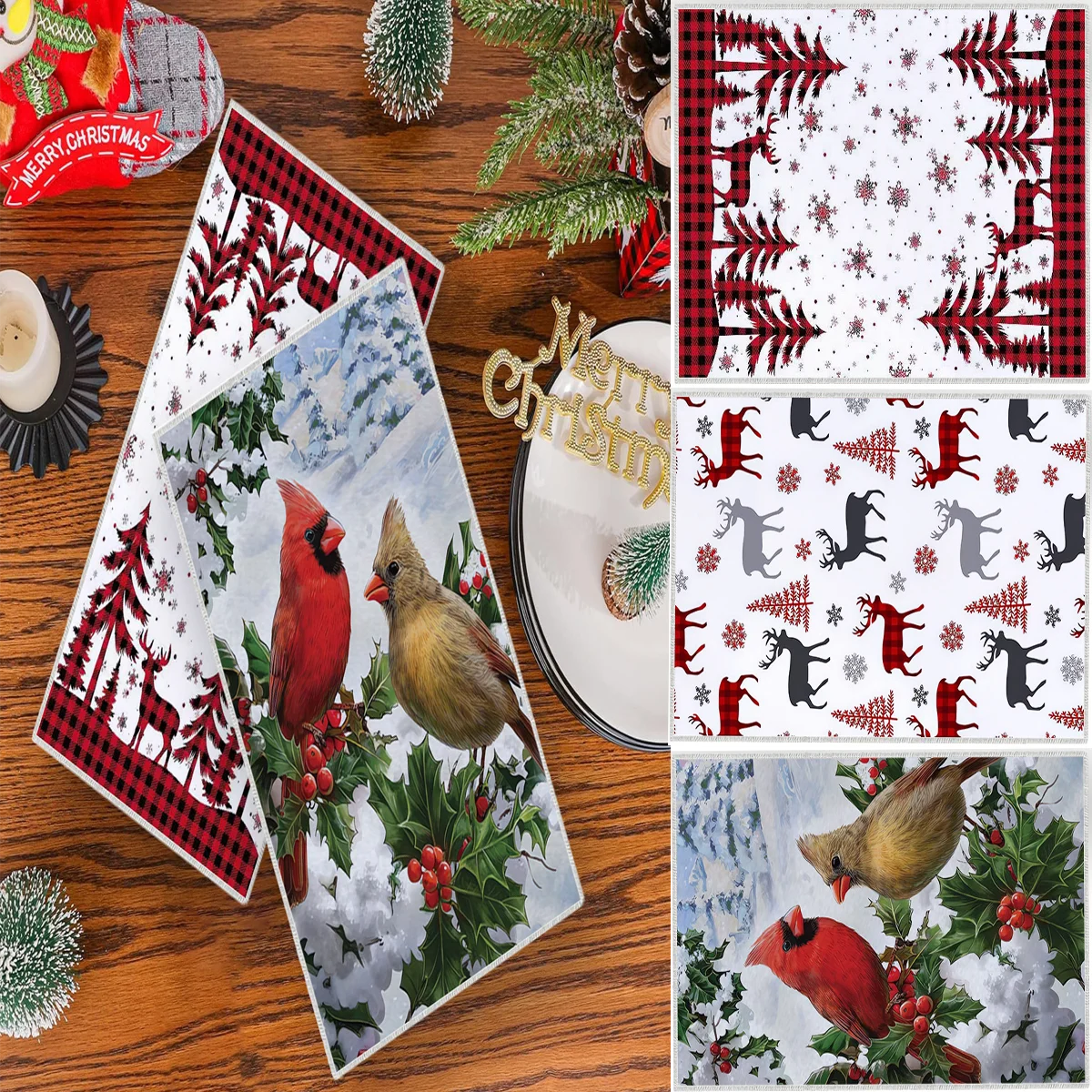 Neue Weihnachtshandtücher werden gut verkauft: Sporthandtücher, Cartoon-Weihnachtsbaumdekorationshandtücher und Weihnachtsküchengeschirrtücher Image