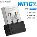 Mini USB WIFI 6 Dongle Scheda di rete 2.4GHz Wi-Fi Lan Adattatore Driver gratuito per PC portatile Windows 7 10 11 300M 150M Ricevitore