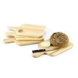 box Of 6 Wood Bread Board With Insert Slot For Knife - 13
