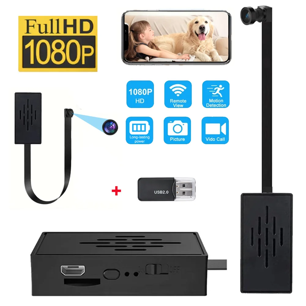 Mini DIY Netzwerk Video Kamera Echtzeit Smartphone APP Steuerung Drahtlose Überwachung Bewegungserkennung Kamera Mit USB leser Image