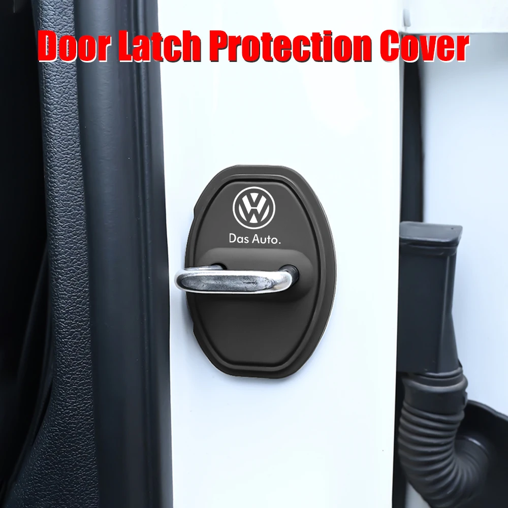 2/4Pcs Silikon Auto Türschloss Abdeckung Schutzhülle Dekoration Fall Für Volkswagen Golf 4 Passat b8 b5 VW Sharan Polo 6R Tiguan Rline Image