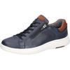 Sneaker WALDLÄUFER "HEIKO", Herren, Gr. 10,5 (45), bunt (dunkelblau, cognac), Nappaleder, Nubukleder, unifarben mit Farbeinsatz, sportlich, Schuhe, Freizeitschuh, Halbschuh, Bequemschuh in Komfortweite H (= sehr weit)